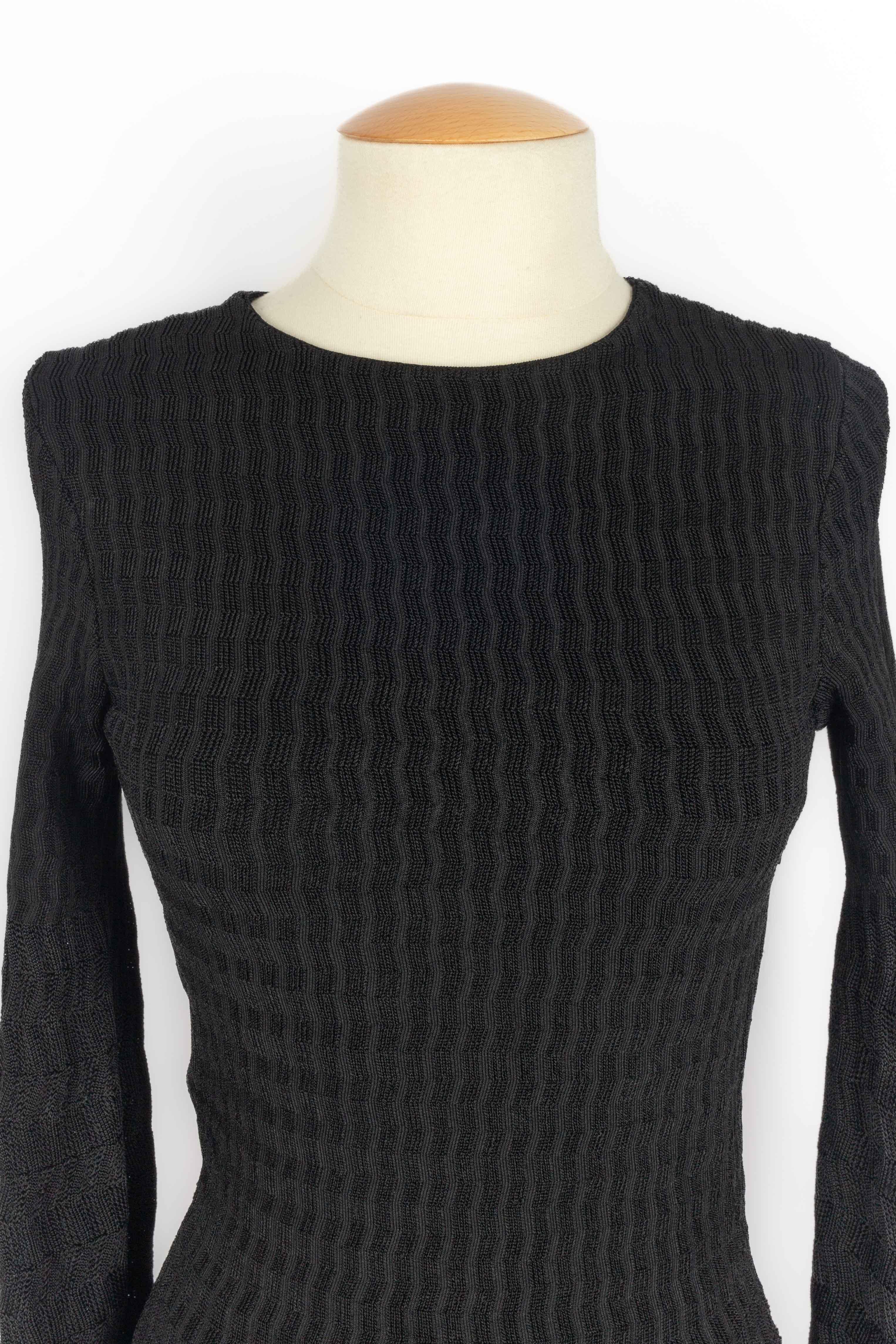 Alaïa - Robe en maille noire en vente 2