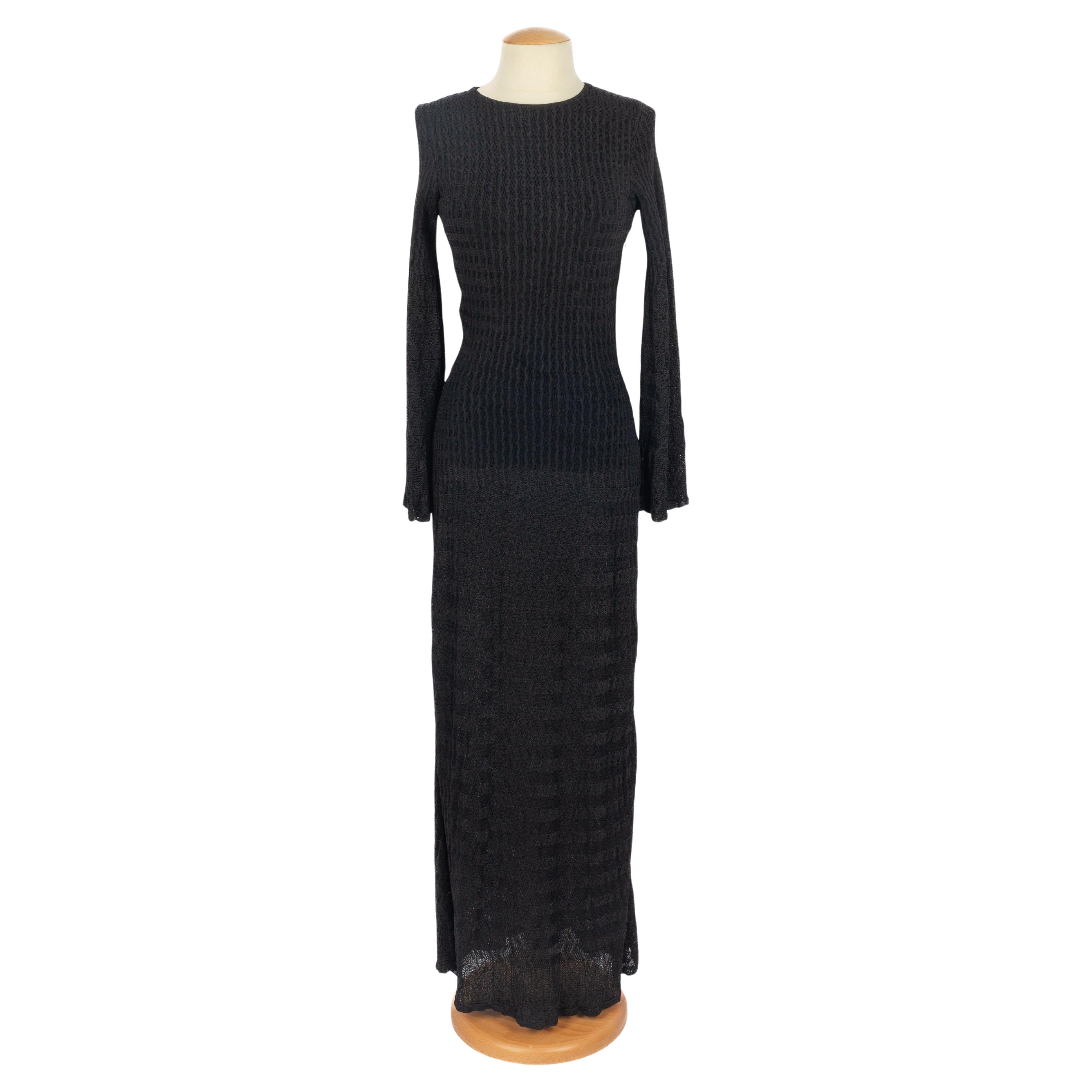 Alaïa - Robe en maille noire en vente