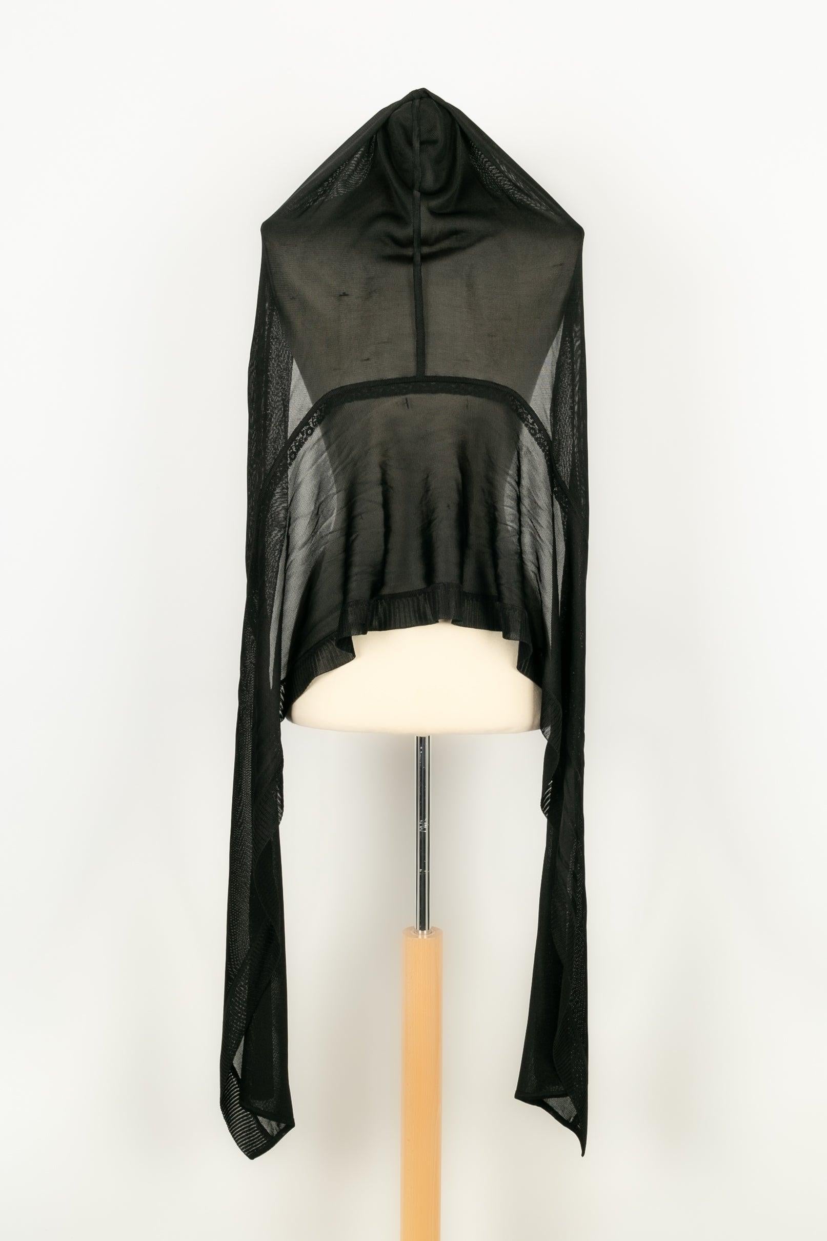 Alaïa Black Mesh Hood In Good Condition For Sale In SAINT-OUEN-SUR-SEINE, FR