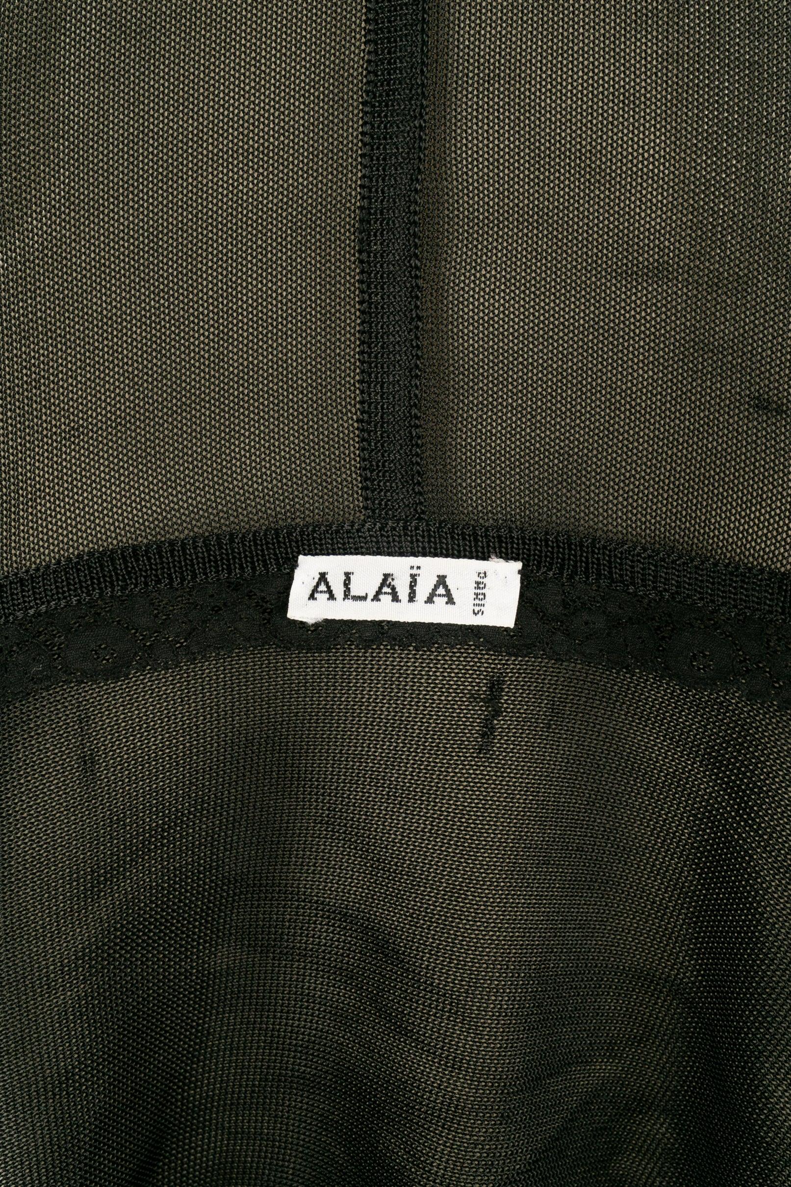 Alaïa - Hood's noir en maille en vente 2