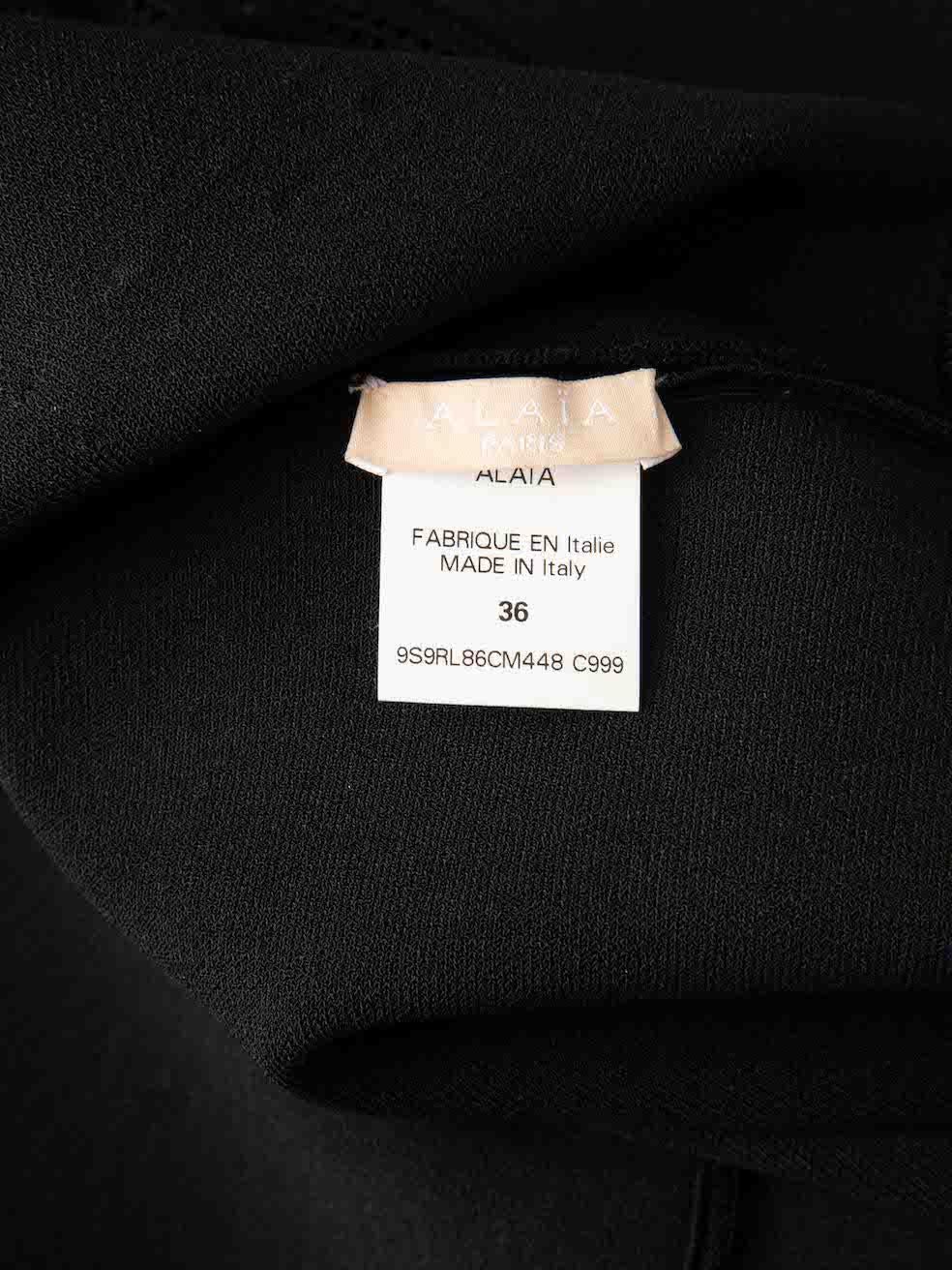 Alaïa Black Mesh Panelled Knee Length Dress Size S For Sale 1