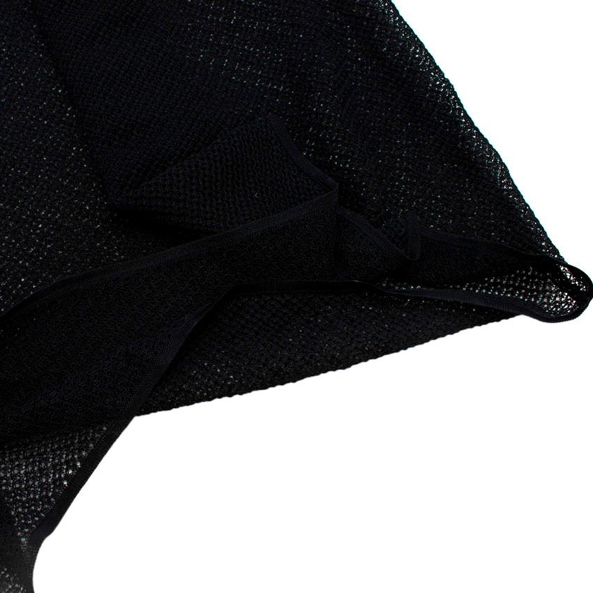 Alaia Black & Nude Crocheted Maxi Dress - US 6 For Sale 4
