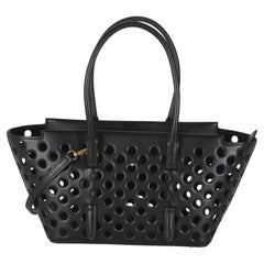 Alaia Black Perforated Calfskin Neo Mina 20