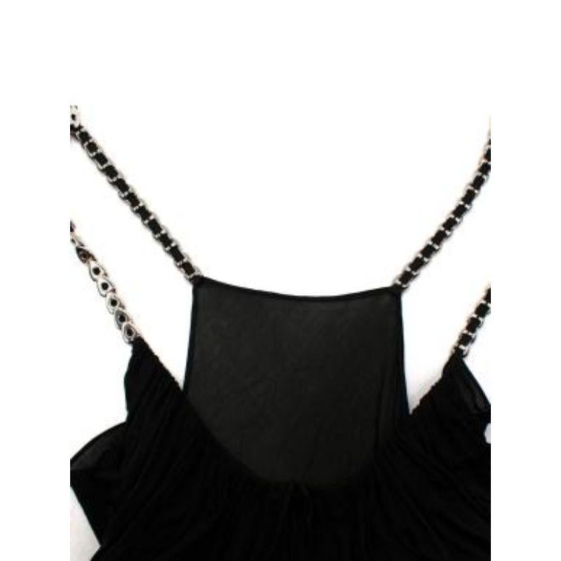 Women's Alaia Black Pleated Chain Strap Dress For Sale