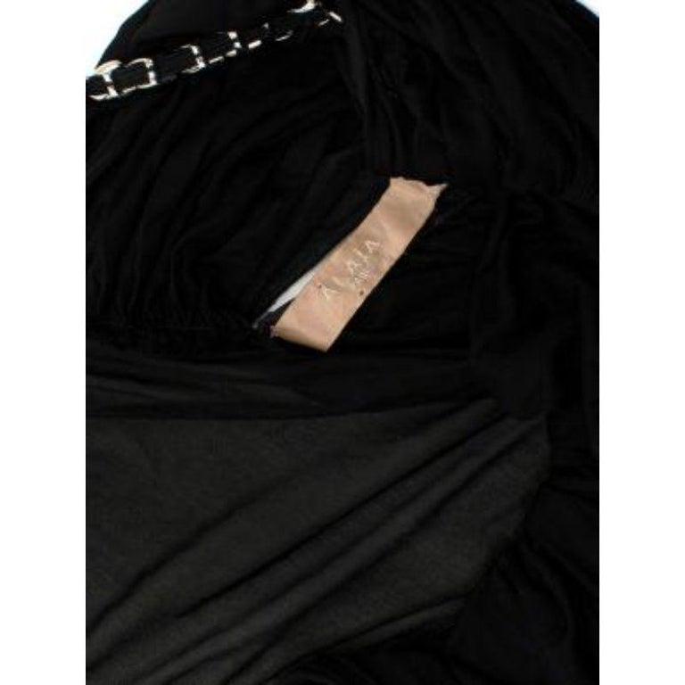 Sleeveless Aliya cut dress - Black knots on Red (with work on front and back)