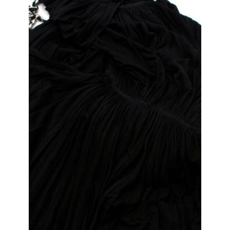Alaia Black Pleated Chain Strap Dress For Sale 2