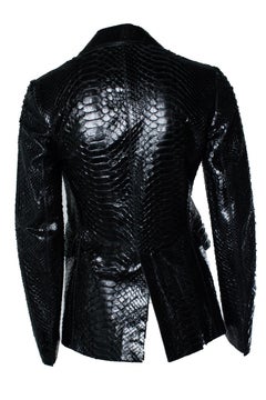 Alaia, black python blazer