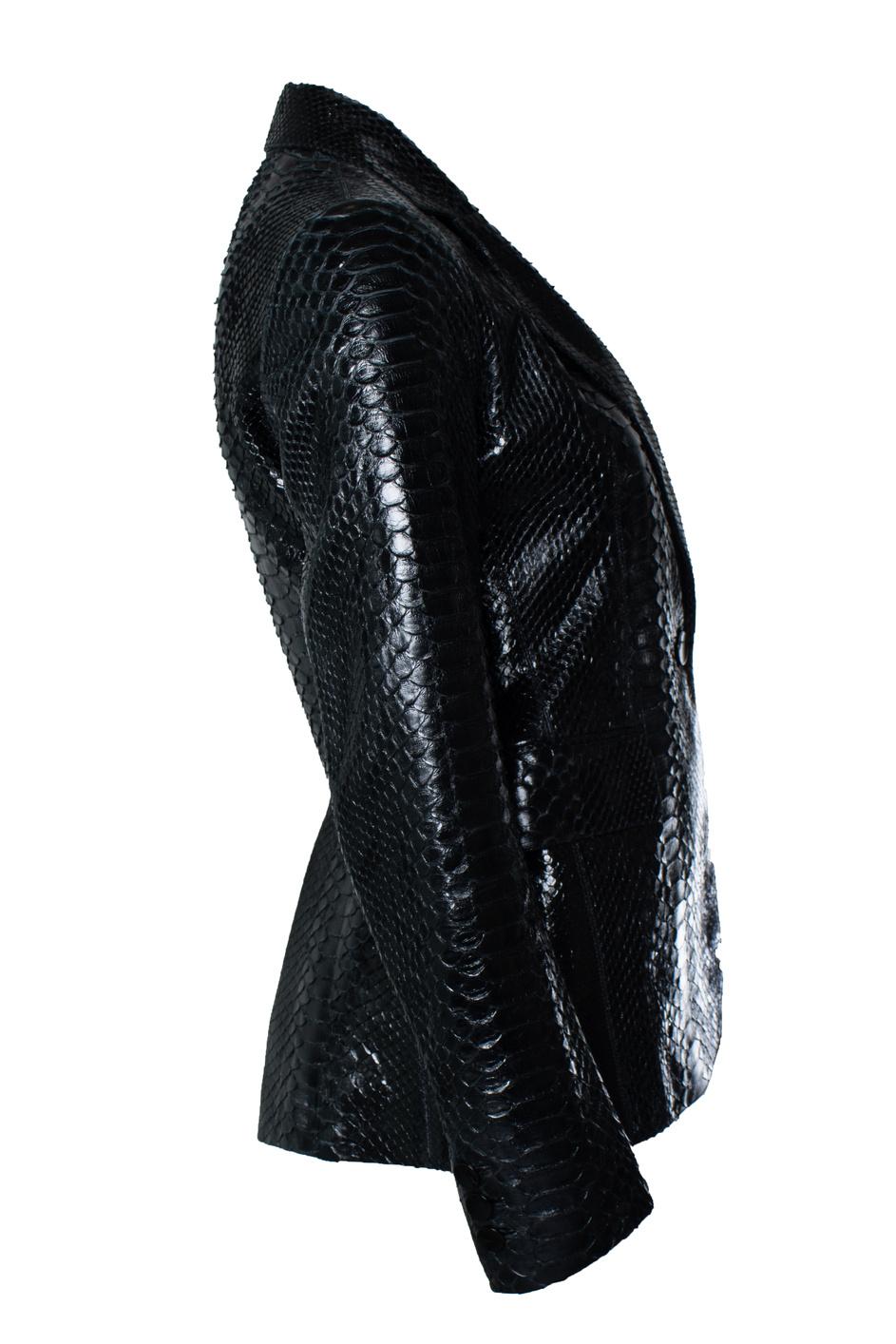 Alaia, Black Python Blazer - image 5