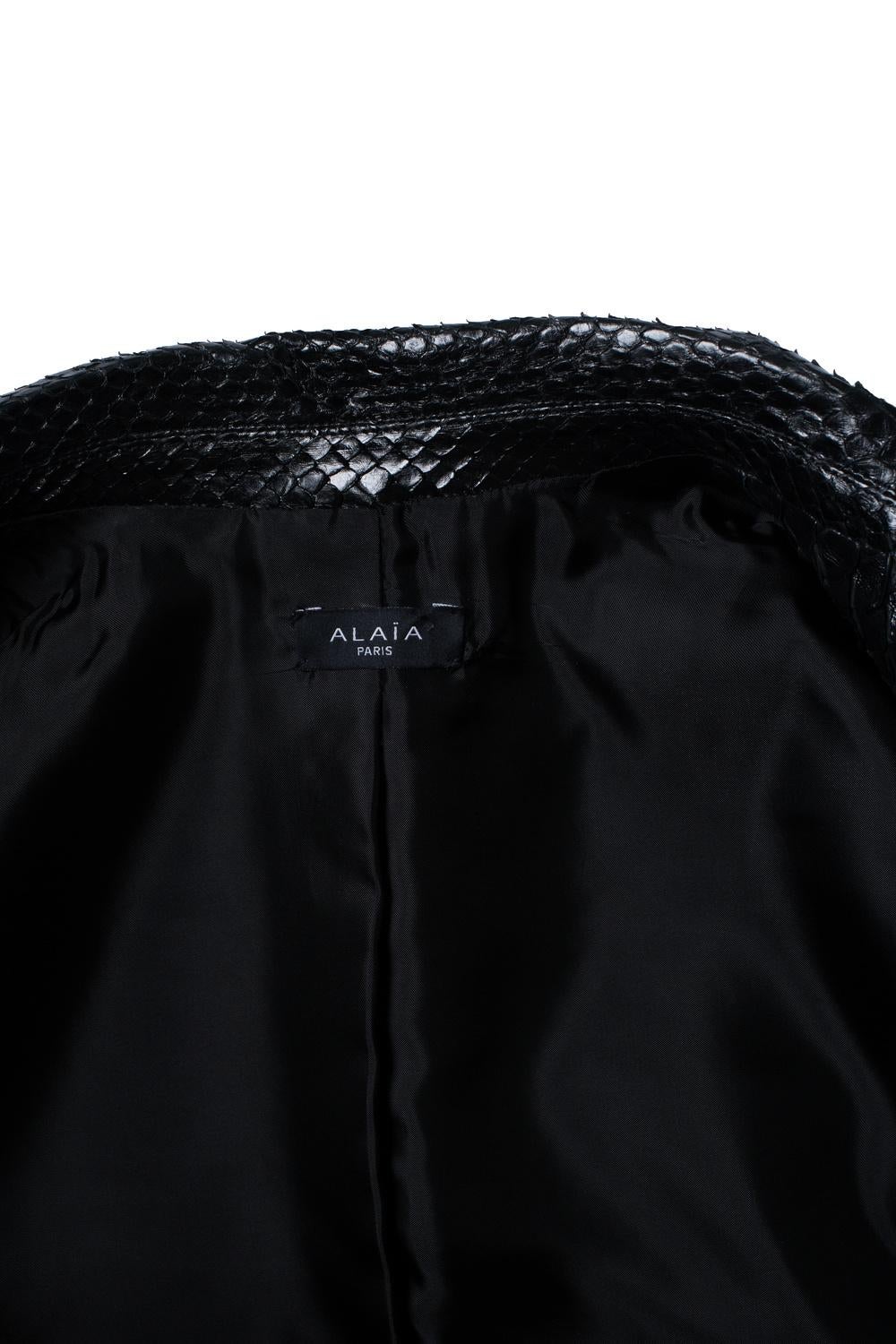 Alaia, Black Python Blazer - image 6