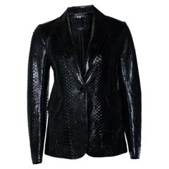 Alaia, black python blazer