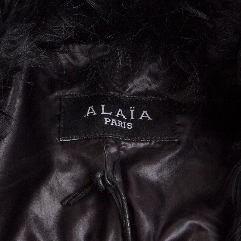 alaia shearling jacket