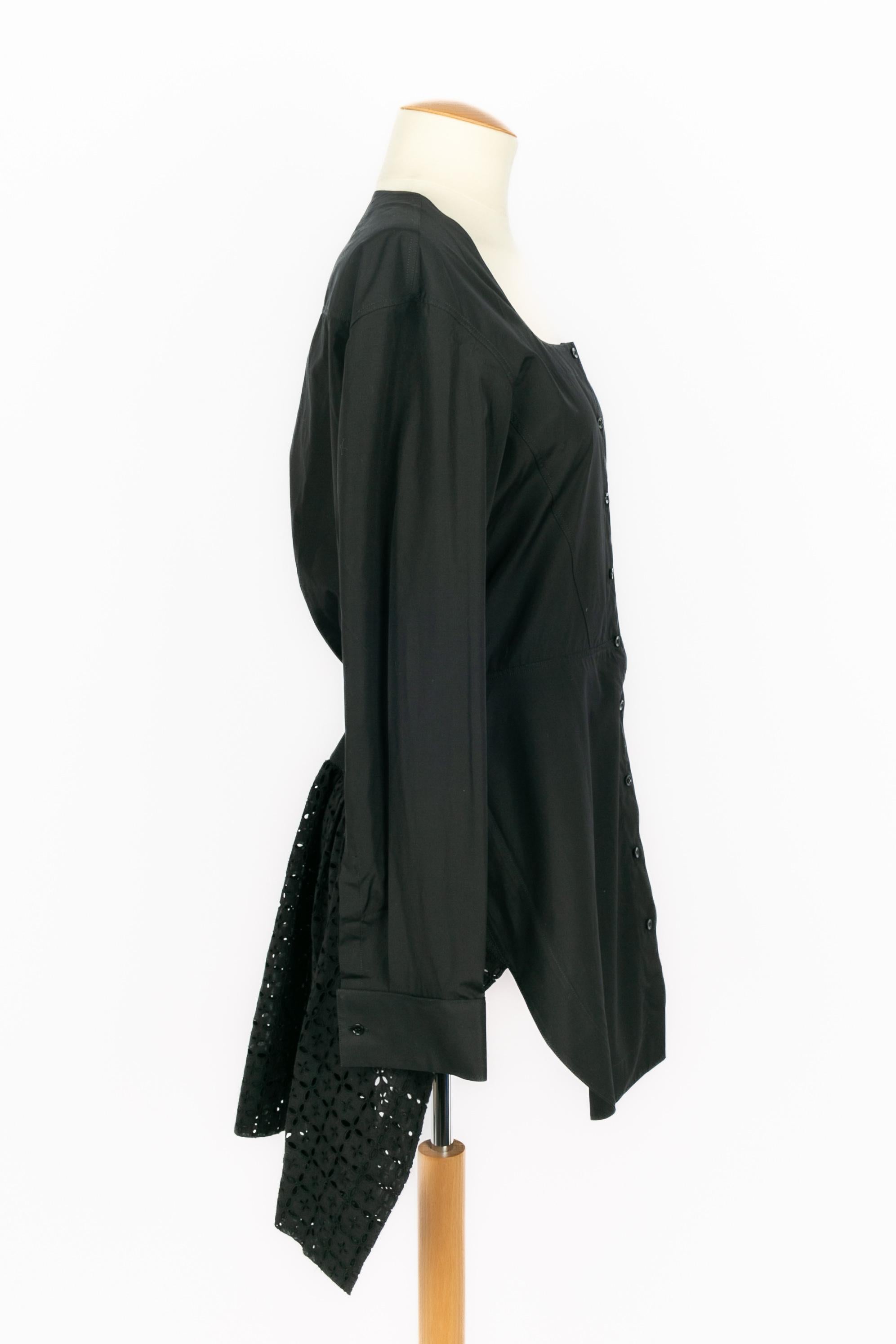 Alaïa black shirt In Excellent Condition For Sale In SAINT-OUEN-SUR-SEINE, FR