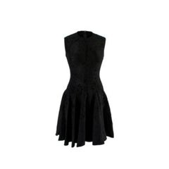 Alaia Black Sleeveless Knitted Skater Dress