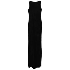 Alaia Black Sleeveless Velvet Gown sz FR38
