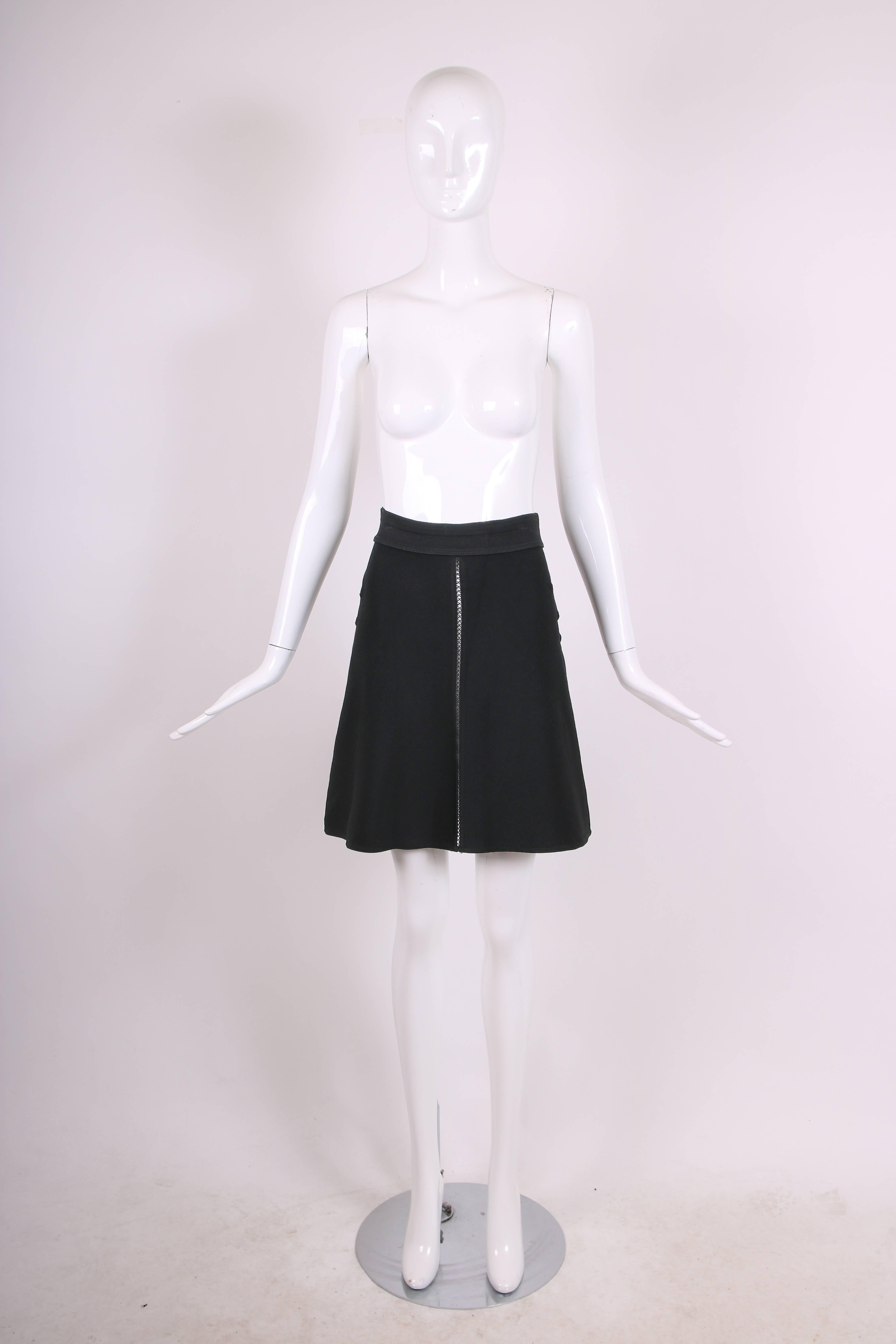 black a line mini skirt