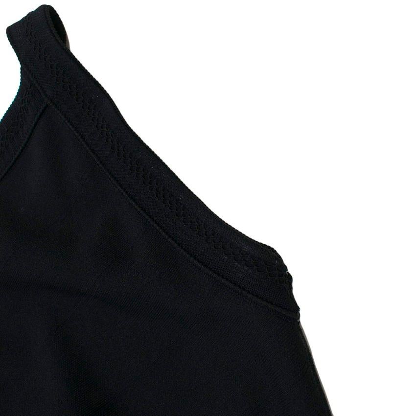 Alaia Black Stretch Knit Midi Dress - Size Estimated S/M For Sale 4