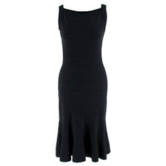 Alaia Black Stretch Knit Midi Dress - Size Estimated S/M