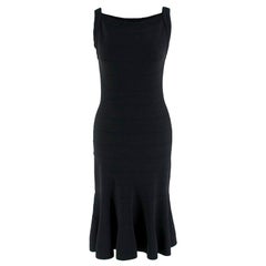 Alaia Black Stretch Knit Midi Dress - Size S/M