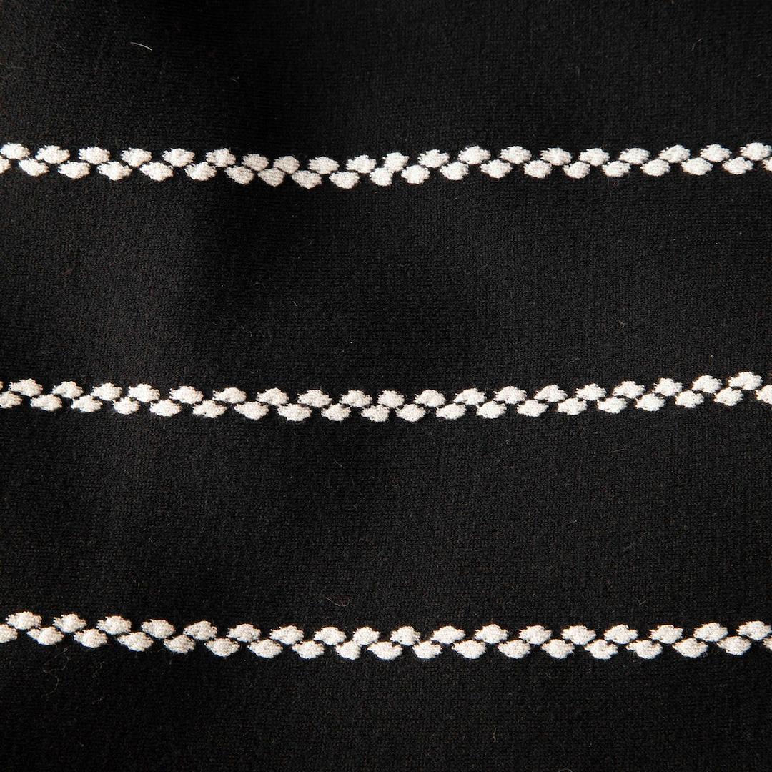 Alaïa Schwarzes gestreiftes dehnbares knielanges Kleid Größe M im Zustand „Hervorragend“ im Angebot in London, GB