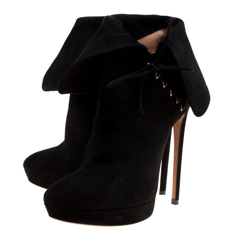alaia suede ankle boots