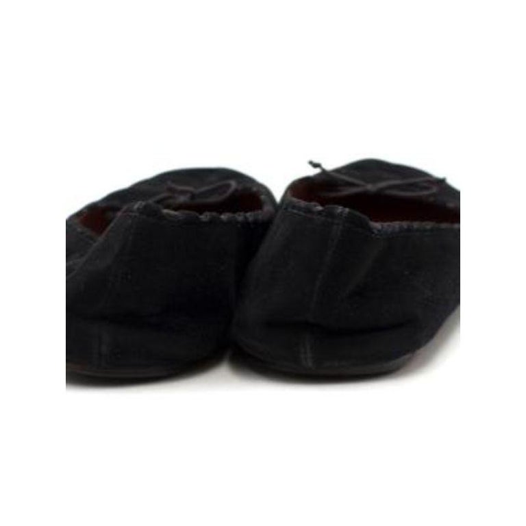 Alaia Black Suede Ballet Flats For Sale at 1stDibs