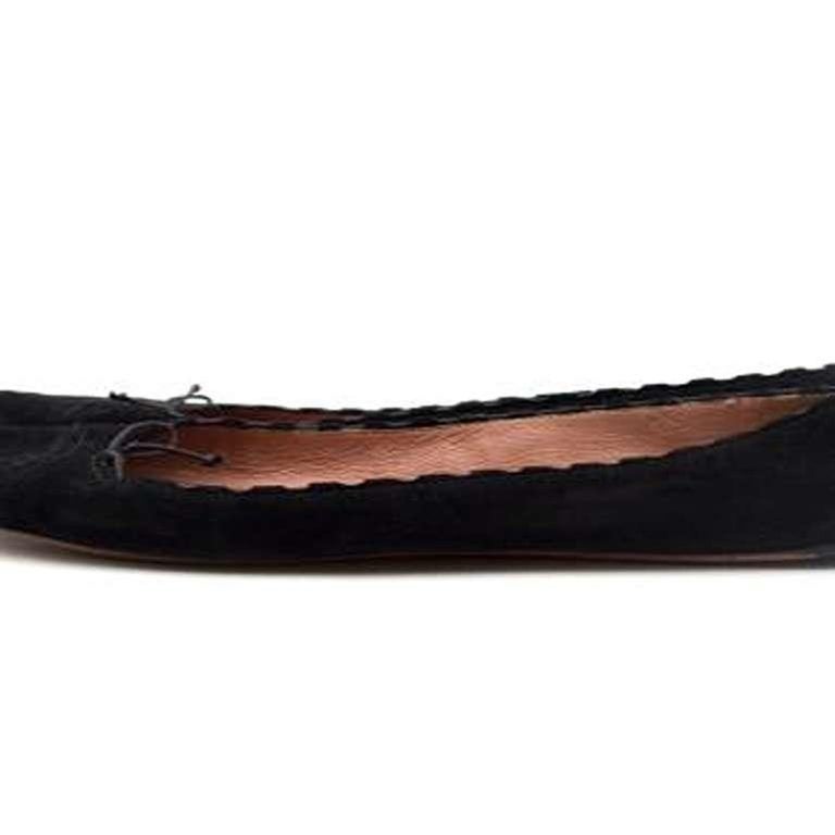 Alaia Black Suede Ballet Flats For Sale at 1stDibs