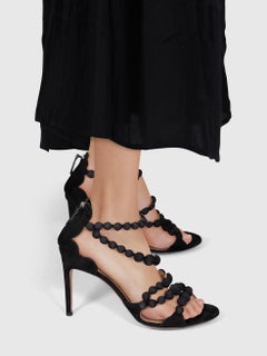 Alaïa Black Suede Bombe Sandals Size IT 40