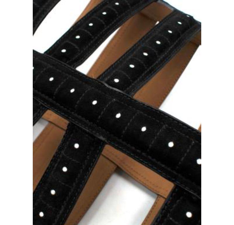 Women's Alaia Black Suede Corset Belt - Size 70