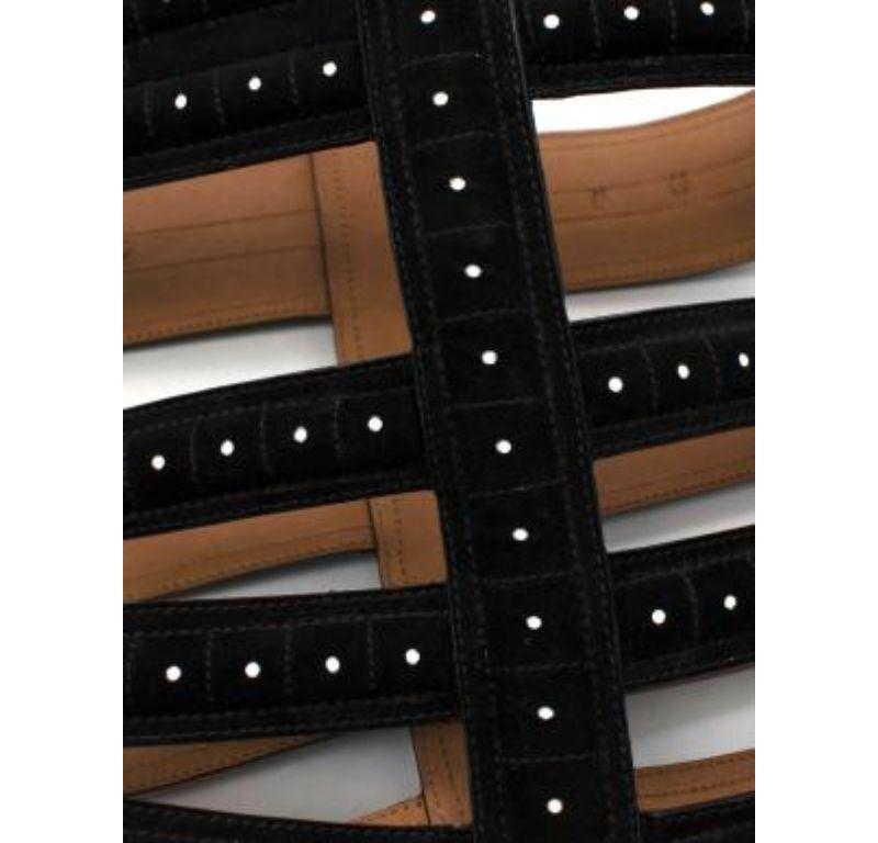 Alaia Black Suede Corset Belt - Size 70 1
