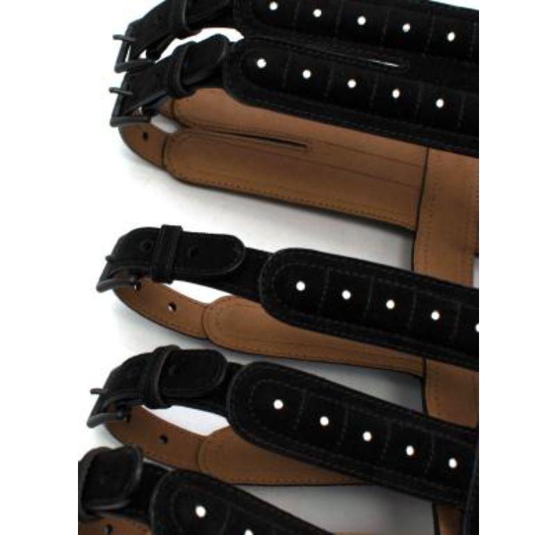 Alaia Black Suede Corset Belt - Size 70 5