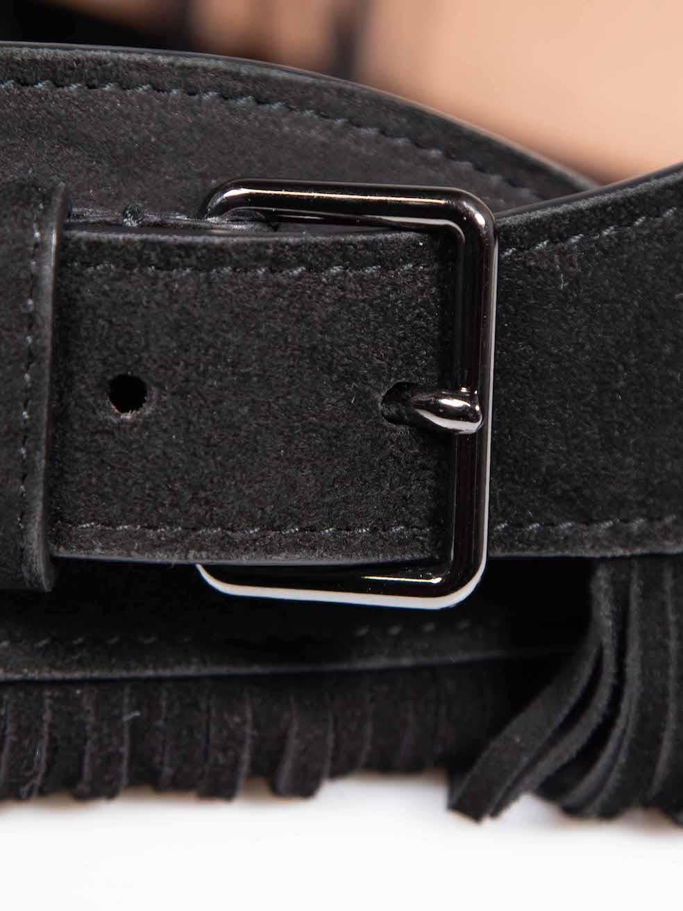 Women's Alaïa Black Suede Fringe Tassel Belt