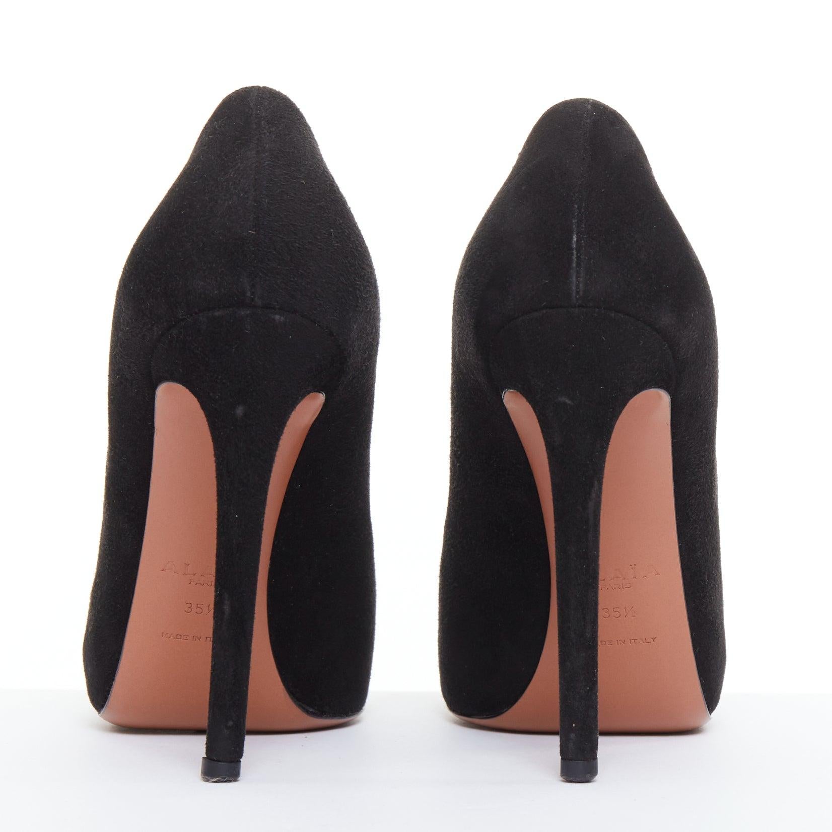 ALAIA escarpins à talon haut en cuir velours noir EU35.5 Pour femmes en vente