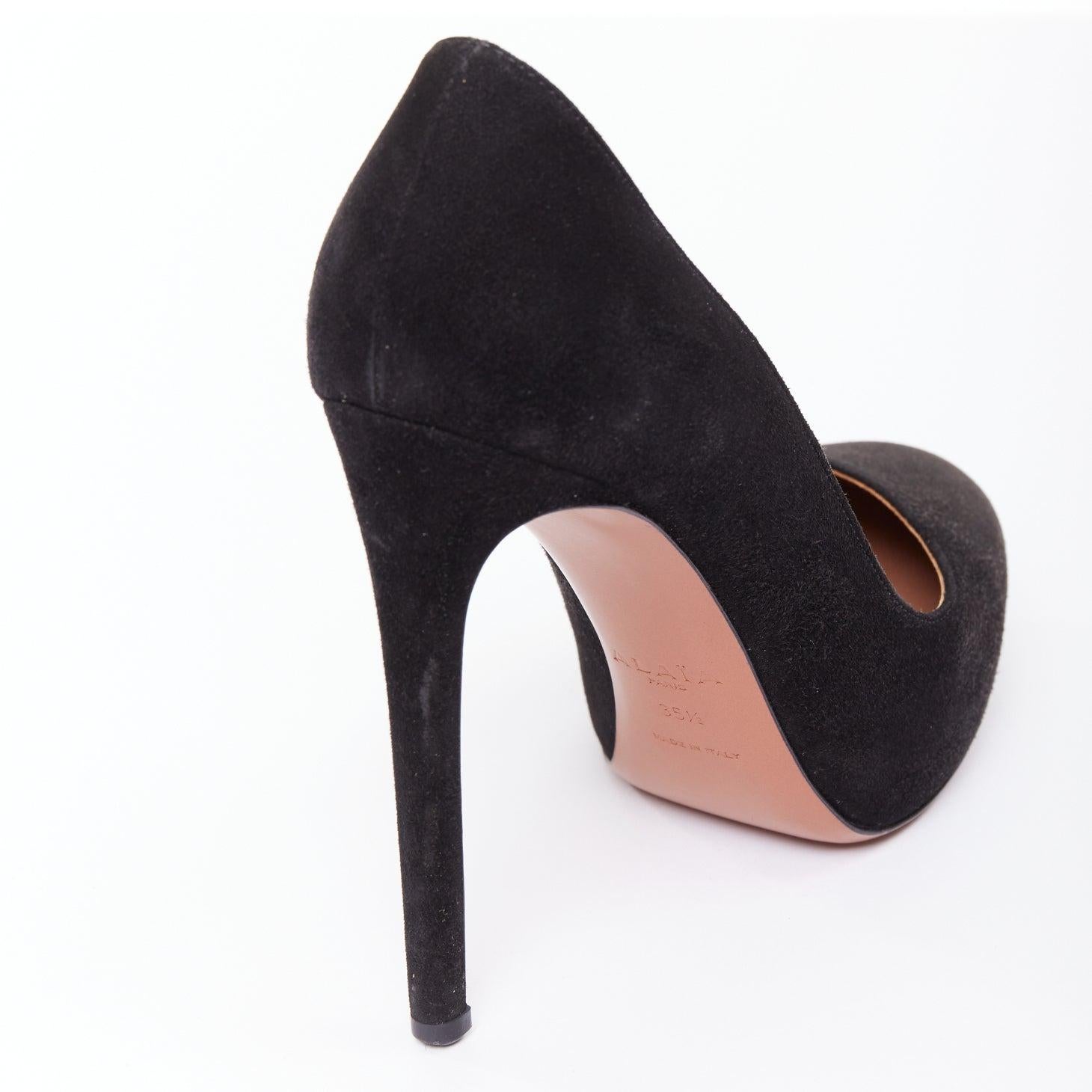 ALAIA escarpins à talon haut en cuir velours noir EU35.5 en vente 3