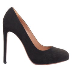 ALAIA zapatos de tacón de ante negro con punta de almendra EU35.5