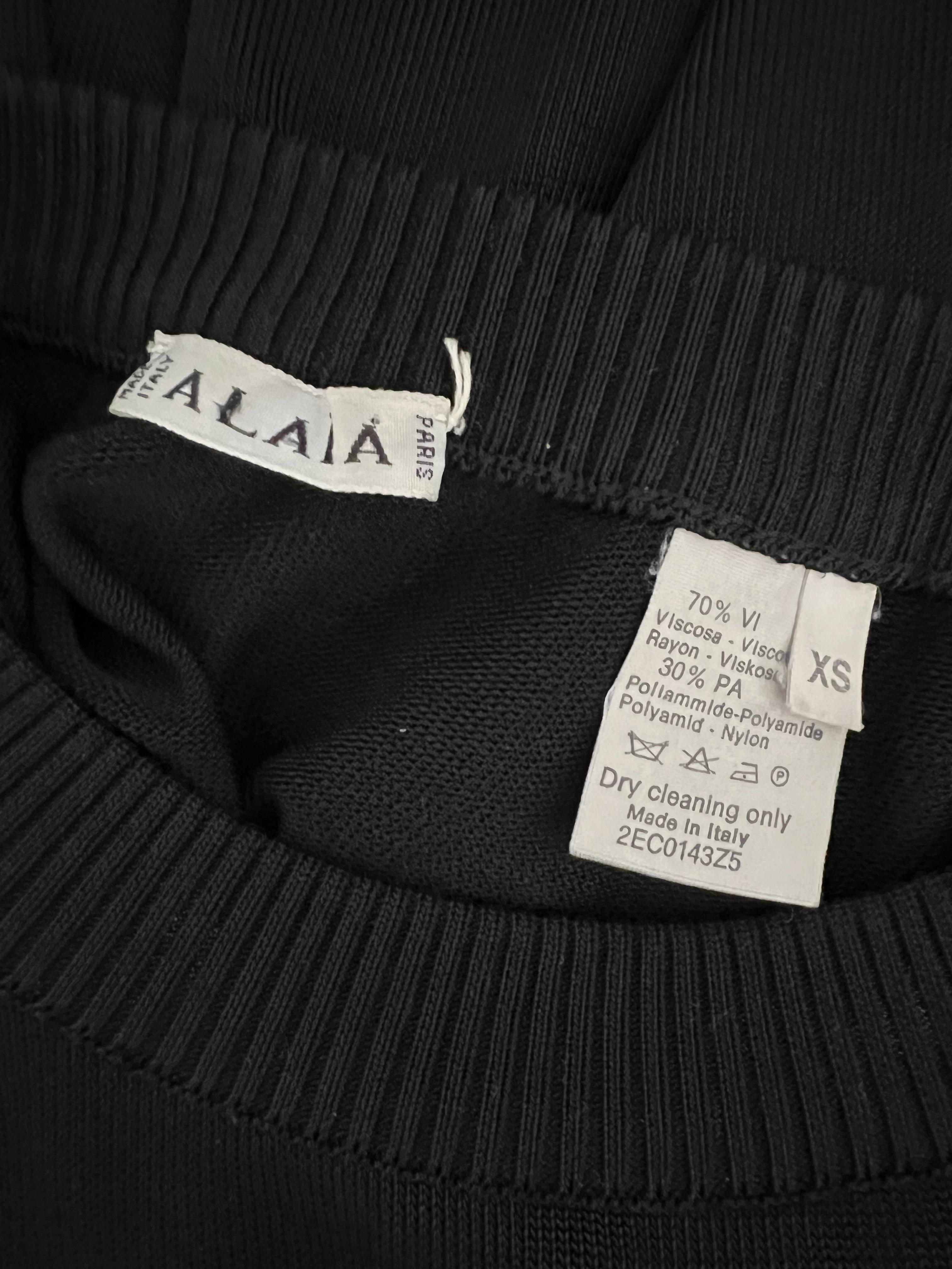 Alaia Black Top, XS For Sale 2