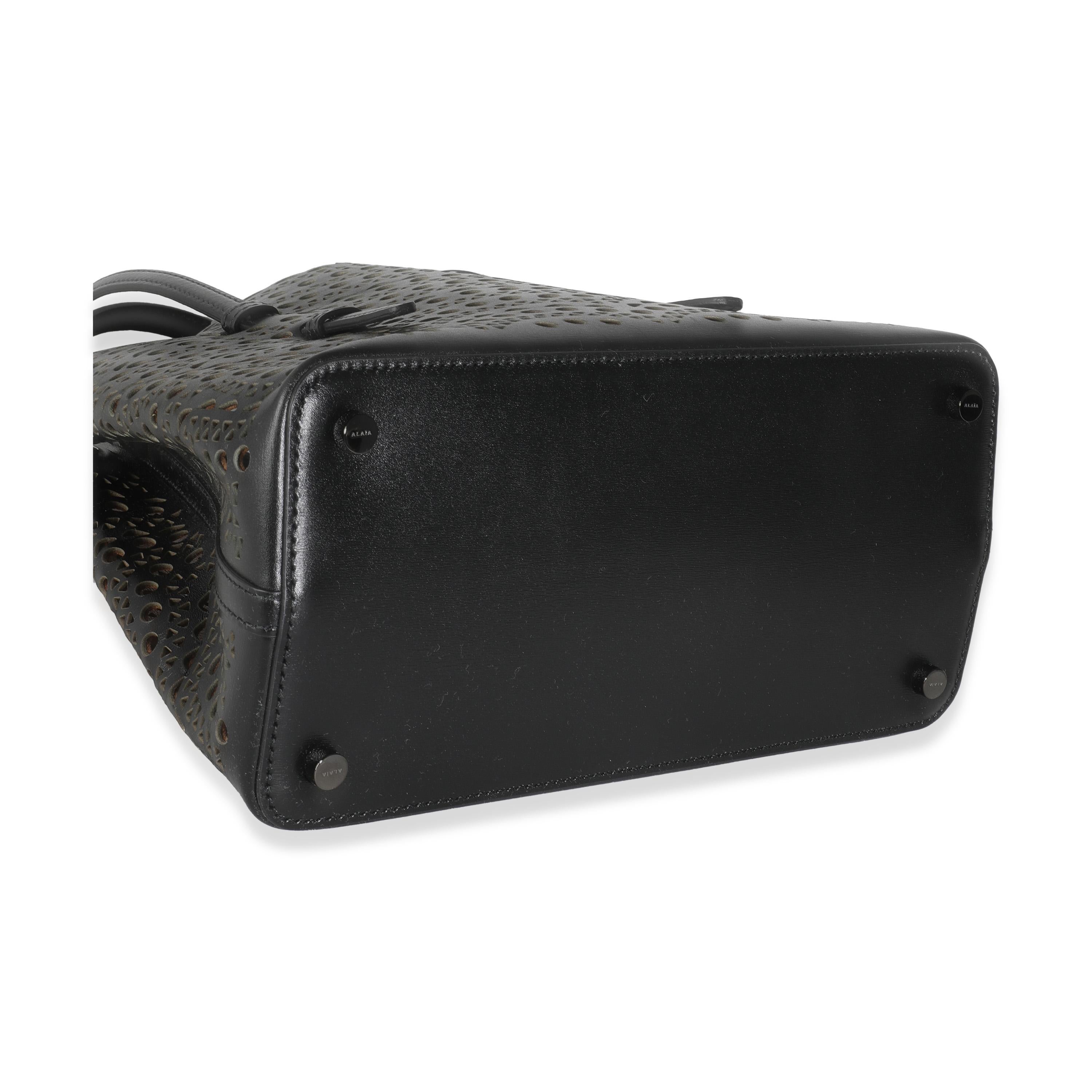 Alaia Noir Vienne Wave Cuir Mina 25 en vente 3