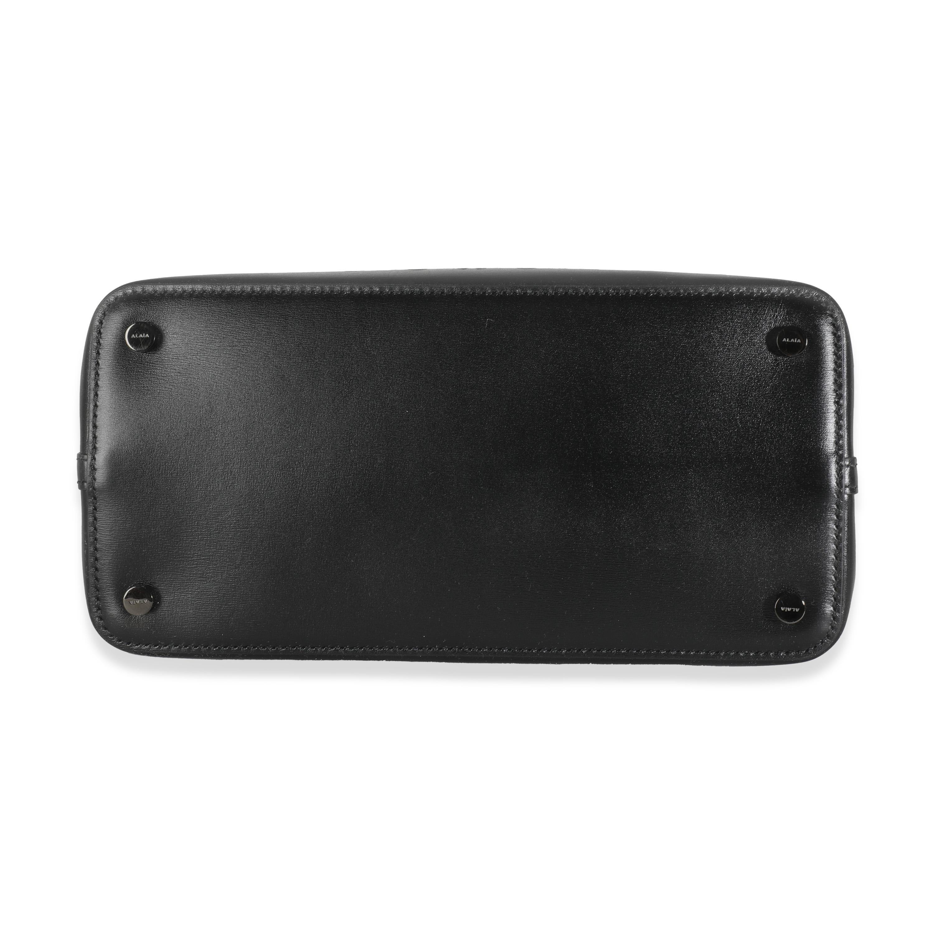 Alaia Noir Vienne Wave Cuir Mina 25 en vente 4