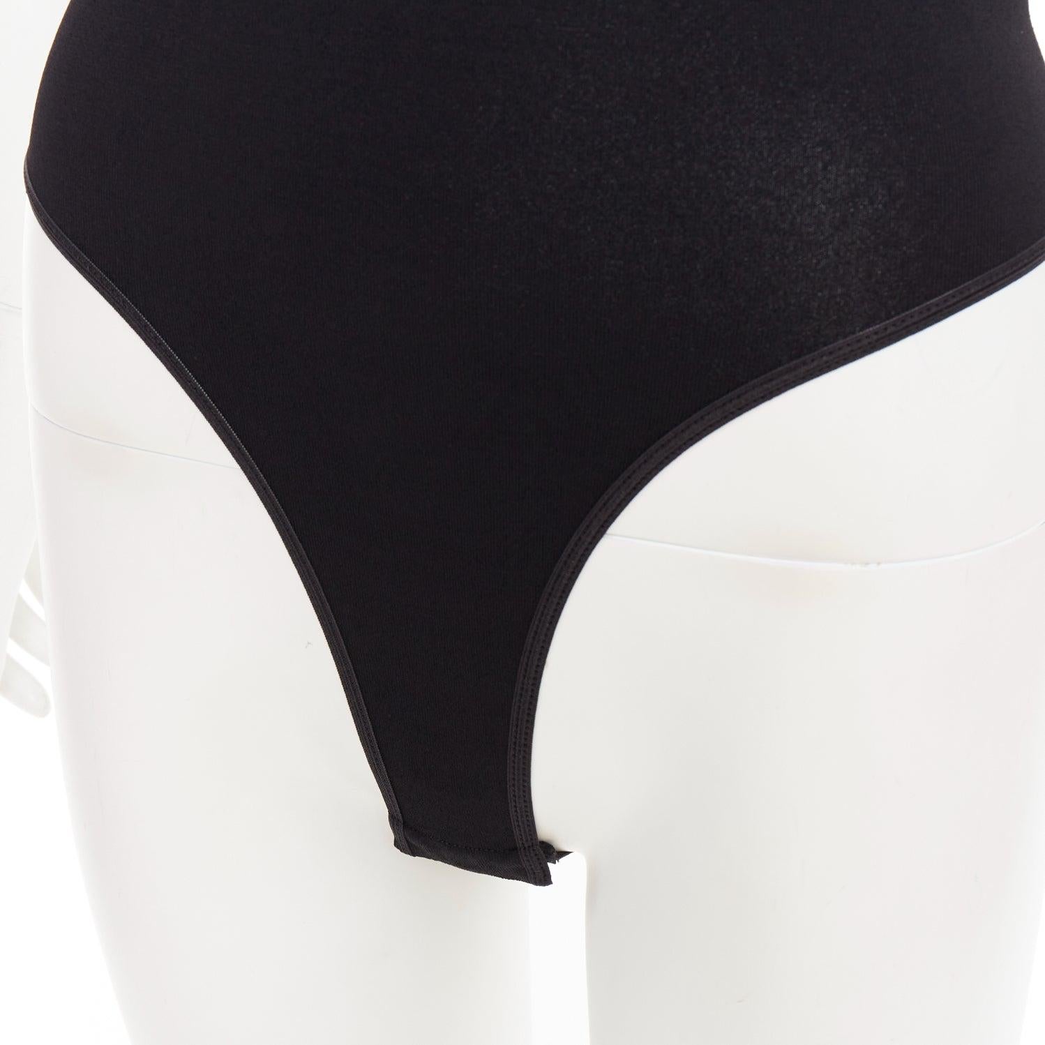 S.I.V.A. nero in misto viscosa con scollo a V, t-shirt e body top FR36 S. in vendita 2