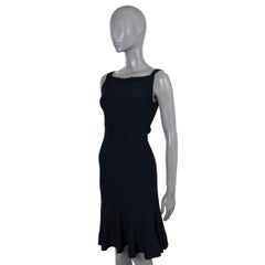 ALAIA black viscose LACE TRIM KNIT Dress M