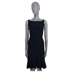 ALAIA Schwarzes LACE TRIM KNIT Kleid aus Viskose M