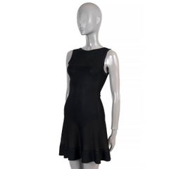ALAIA black viscose SLEEVELESS JERSEY KNIT Dress 40 M