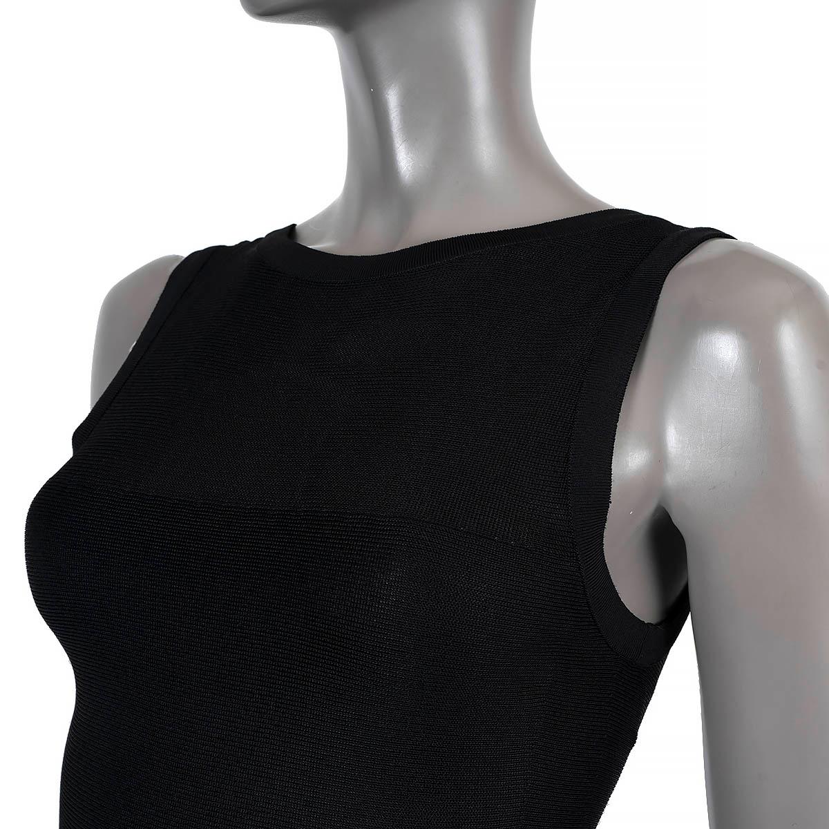 Robe Alaïa en maille jersey de viscose noire, 40 M Pour femmes en vente