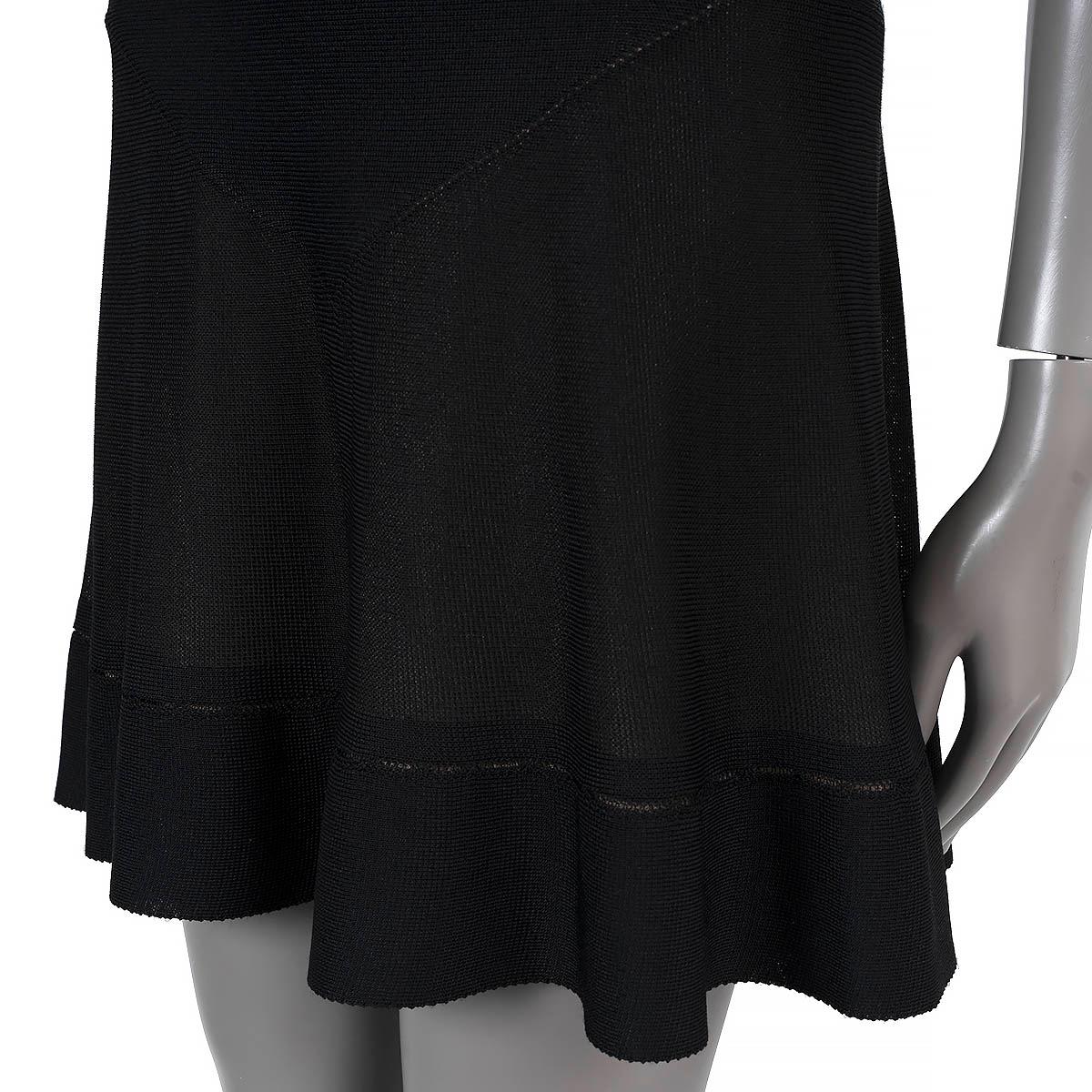 ALAIA black viscose SLEEVELESS JERSEY KNIT Dress 40 M For Sale 2