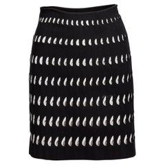 Alaia Black & White Cutout Pleated Skirt