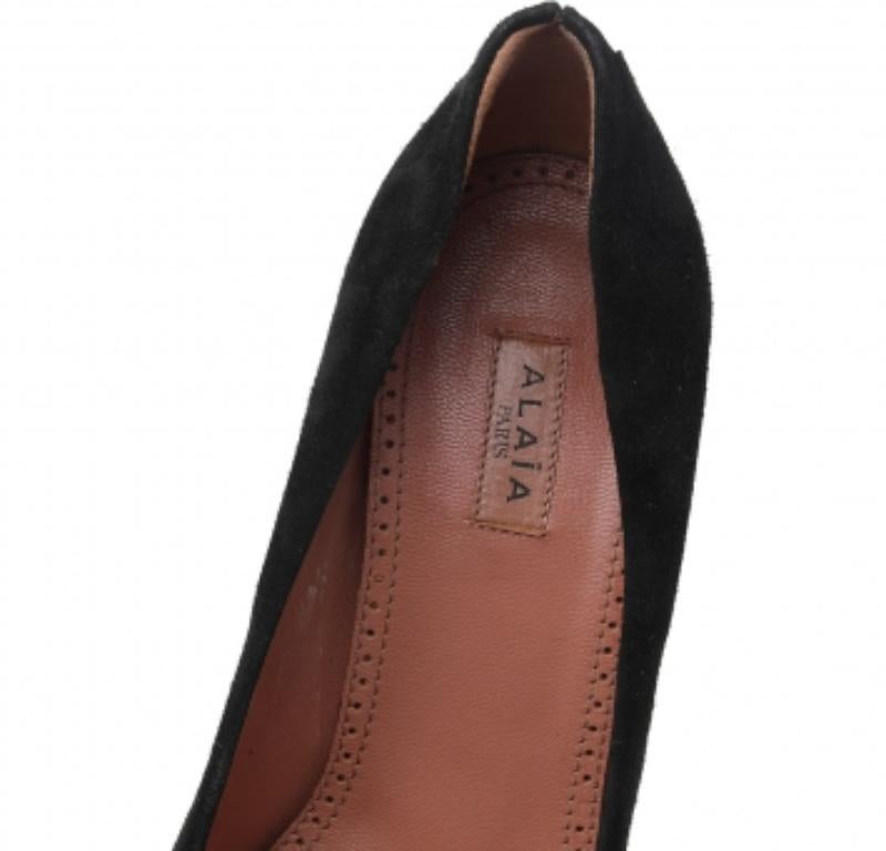 Alaia - Escarpins en daim et poils de veau imprimés zébrés, noir/blanc, avec nœud, taille 36 Bon état à Dubai, Al Qouz 2