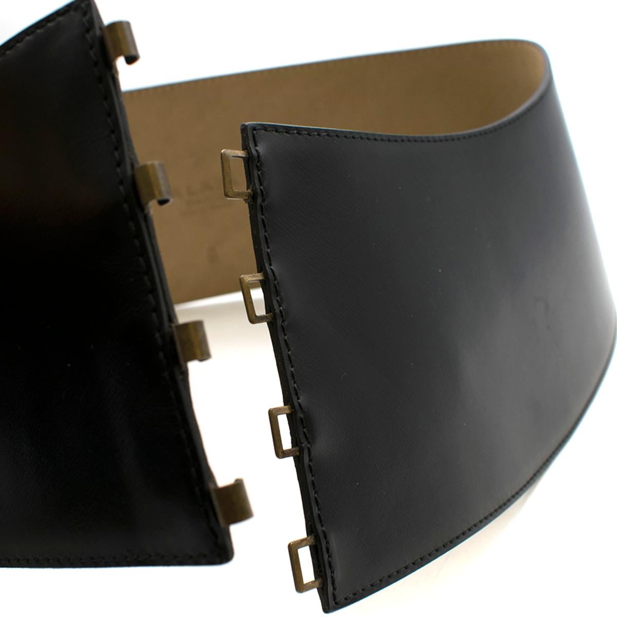 patent leather corset belt