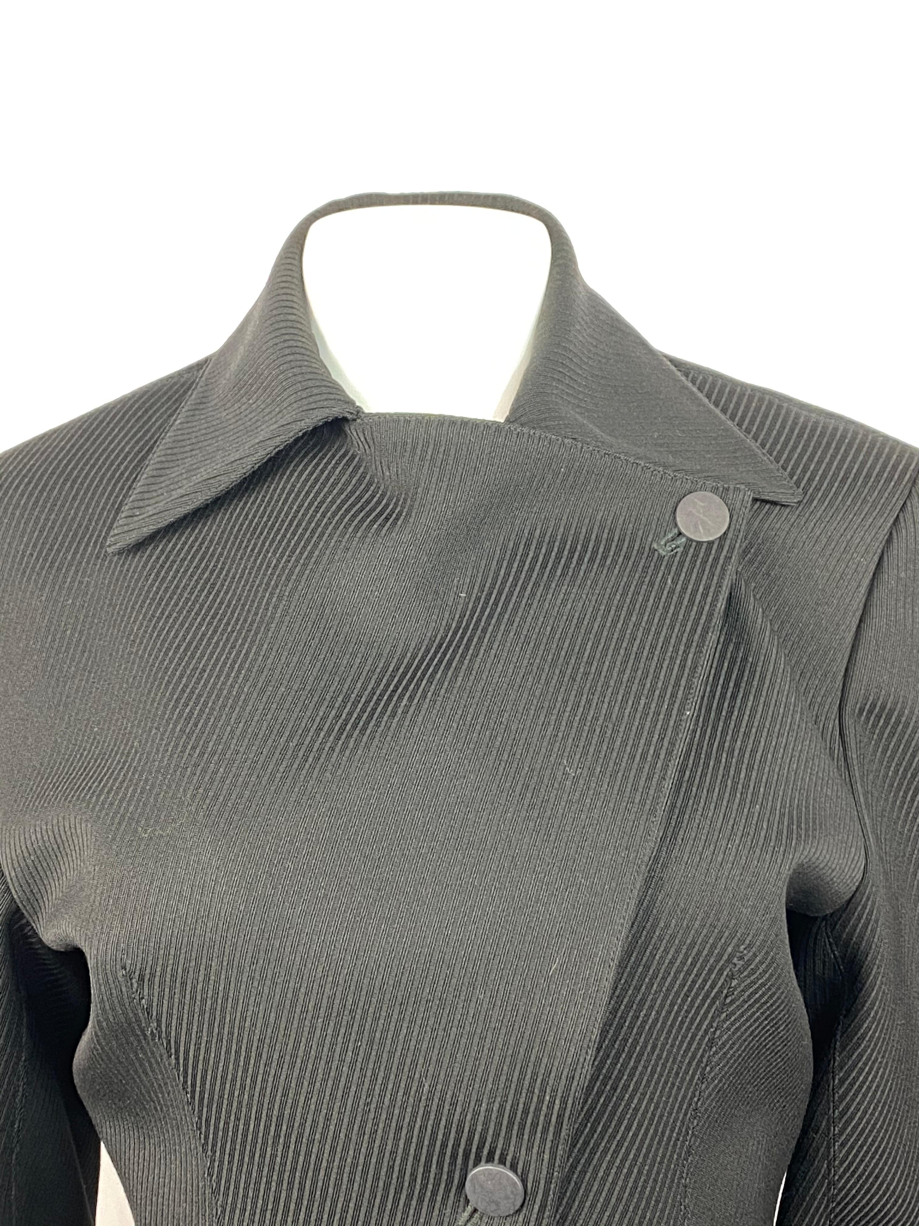Alaia Black Wool Blazer Jacket Size 38 For Sale 4