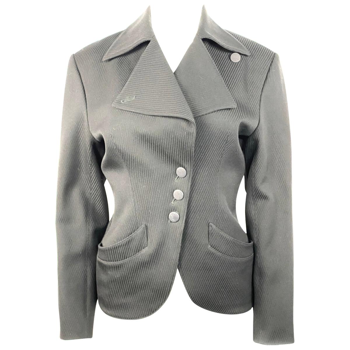 Alaia Black Wool Blazer Jacket Size 38 For Sale