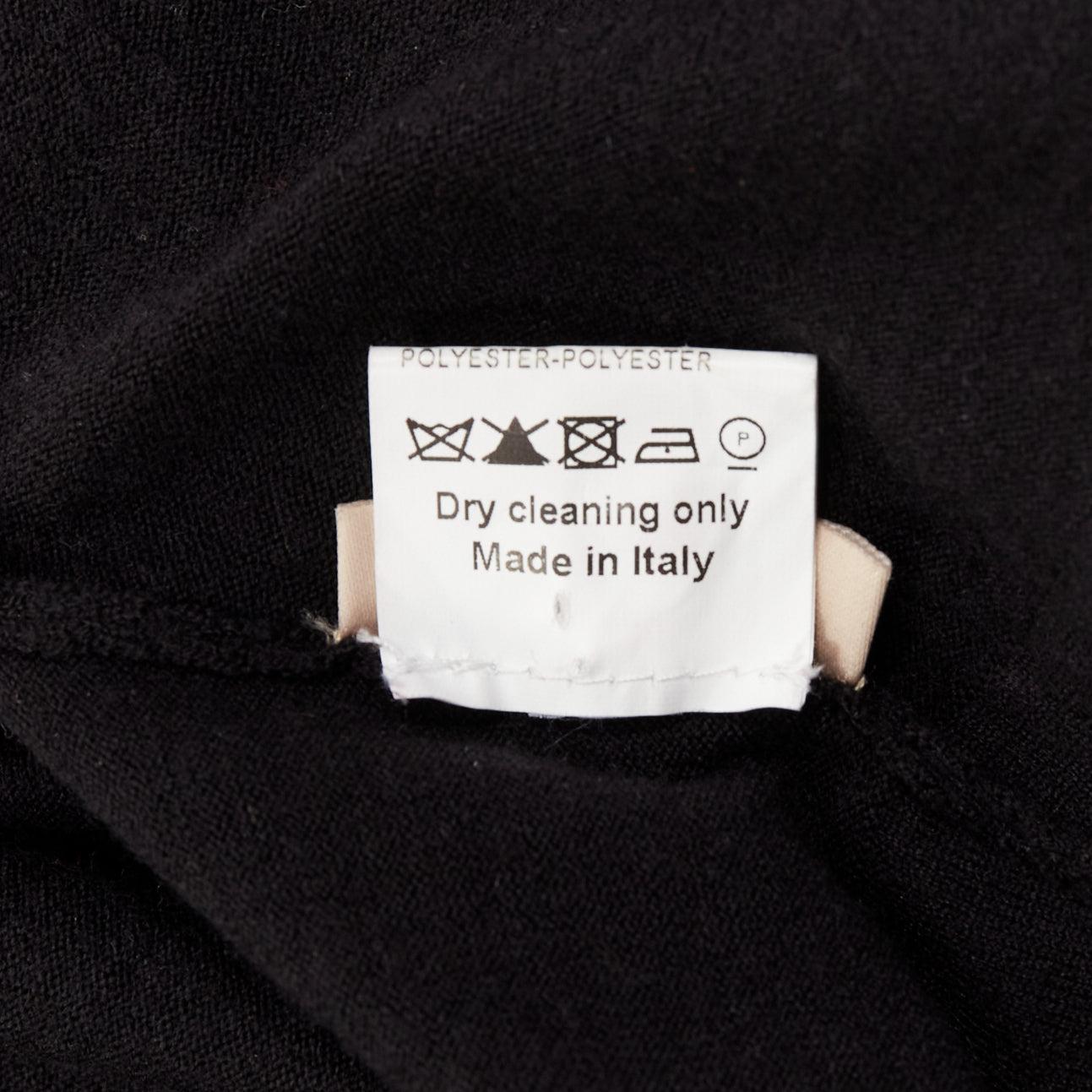 ALAIA cardigan cropped à manches longues, boutonné sur le devant, en laine mélangée noire FR36 XS en vente 6