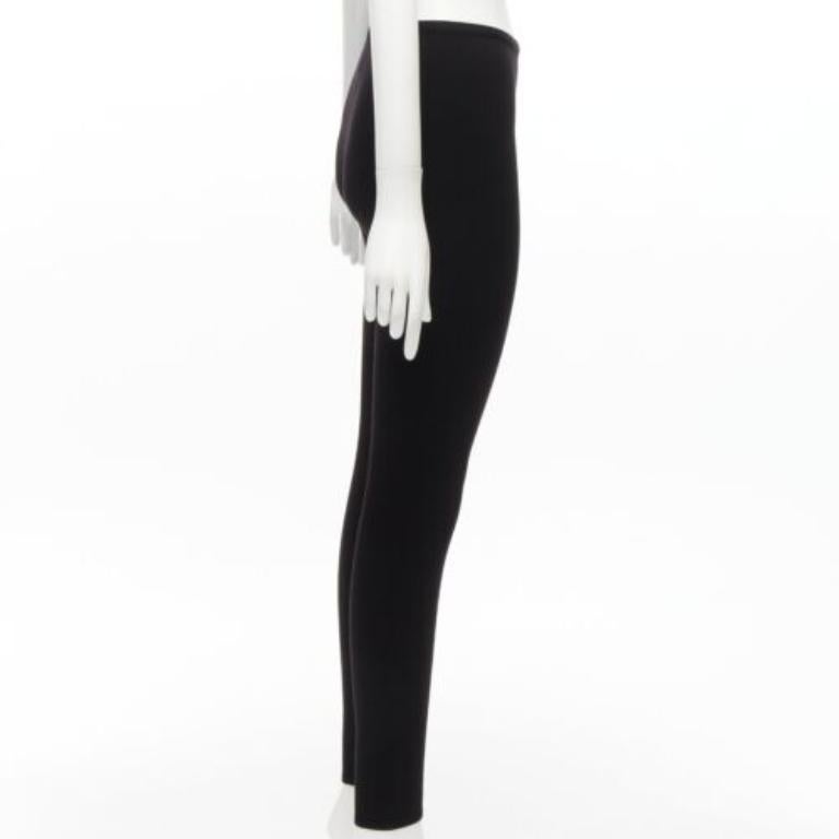 ALAIA black wool blend minimal classic soft skinny long legging FR38 M In Excellent Condition In Hong Kong, NT